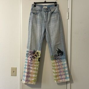 Urban Outfitters - Cowboy Jean - Tie Dye Bottoms - Size 26